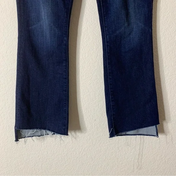 Mother Womens The Insider Crop Step Fray off limits blue 26